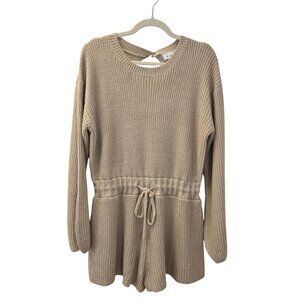 Mable Johanna Ribbed Knit Sweater Romper Size Small
